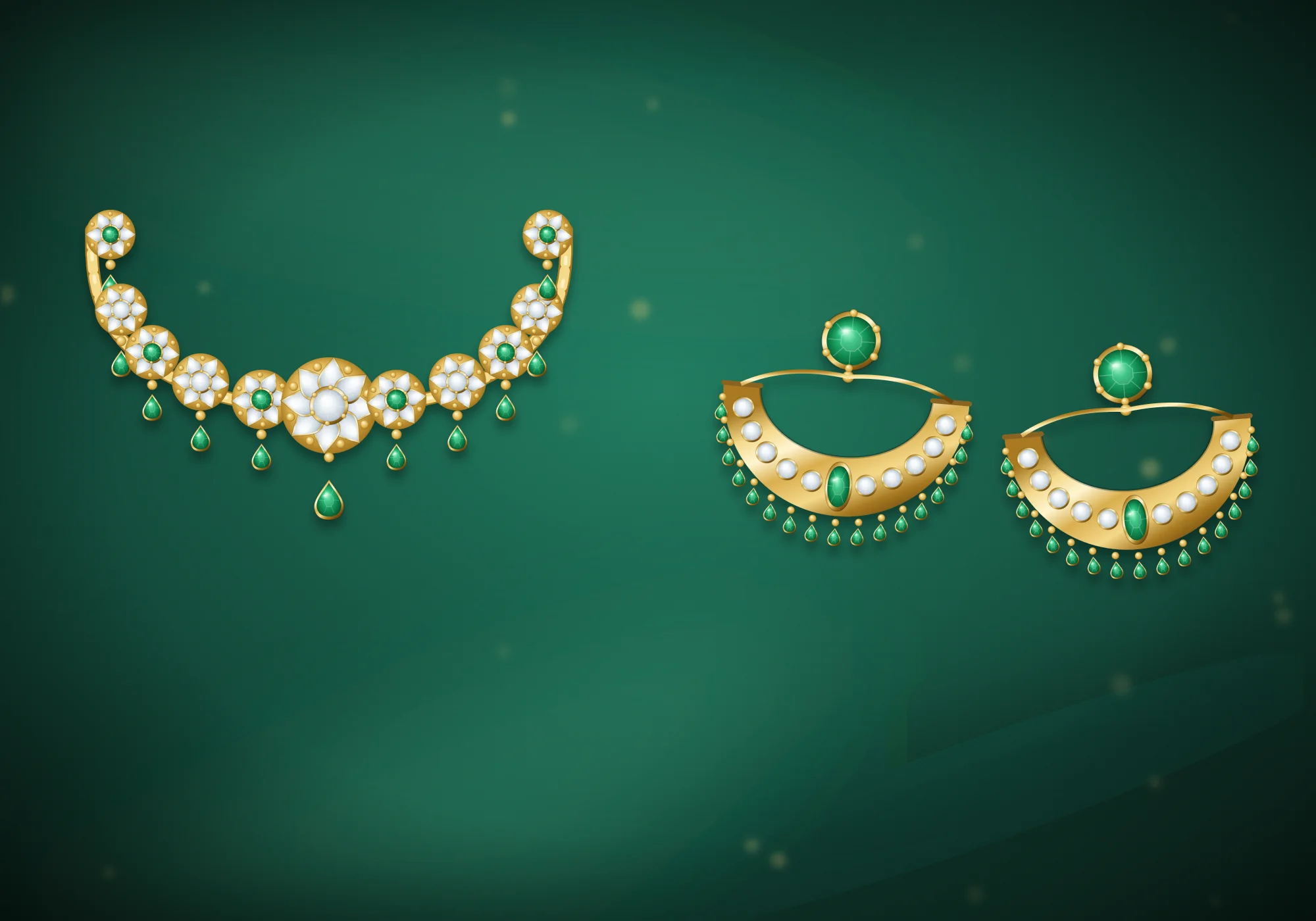 Emerald-green pieces from the festive edit.