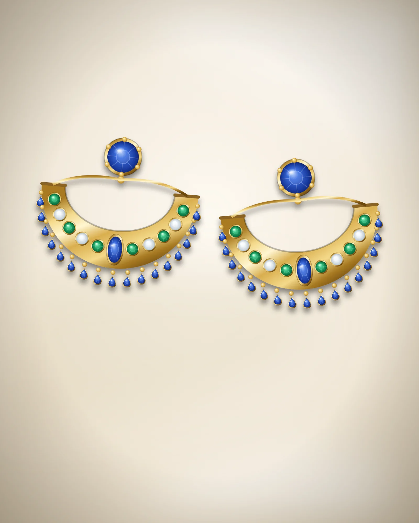 Chaand Sapphire Chandbali — chandbali by Jay Chamunda Imitation