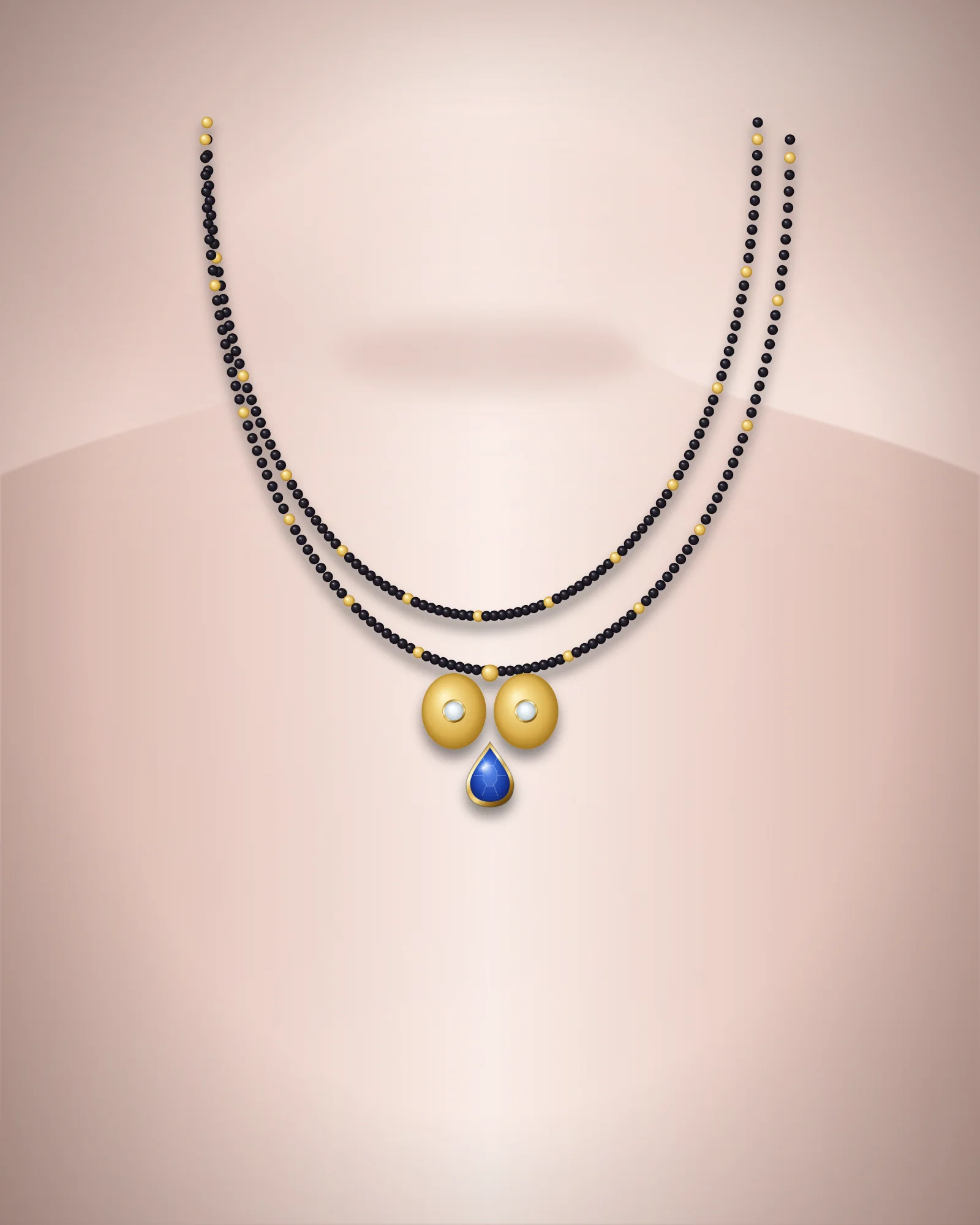 Suhagan Sapphire Mangalsutra — mangalsutra by Jay Chamunda Imitation