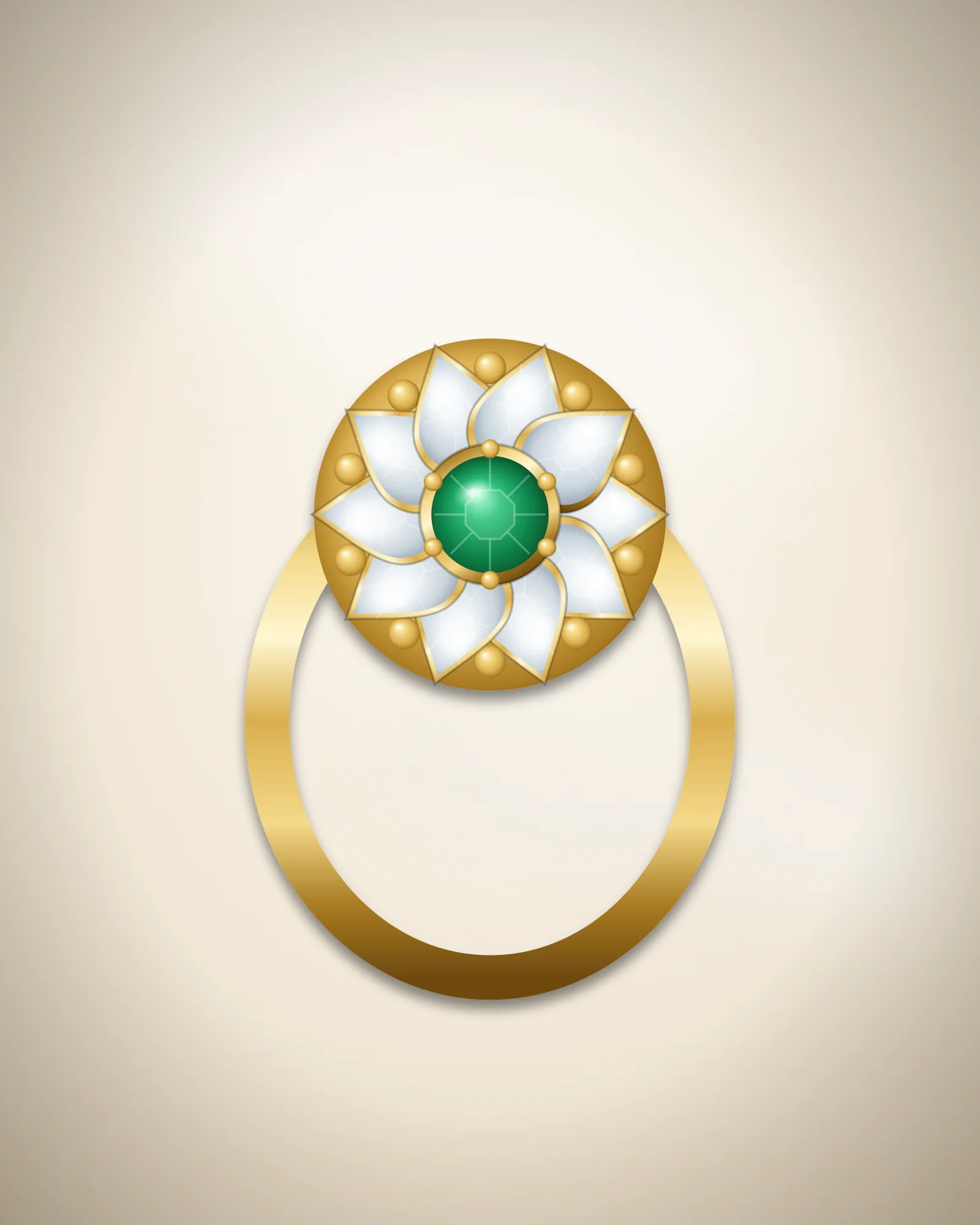 Padmini Kundan Cocktail Ring — ring by Jay Chamunda Imitation