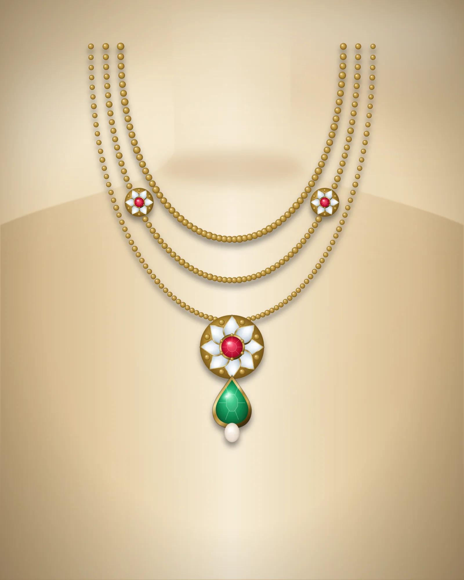 Heritage Rani Haar — long necklace by Jay Chamunda Imitation