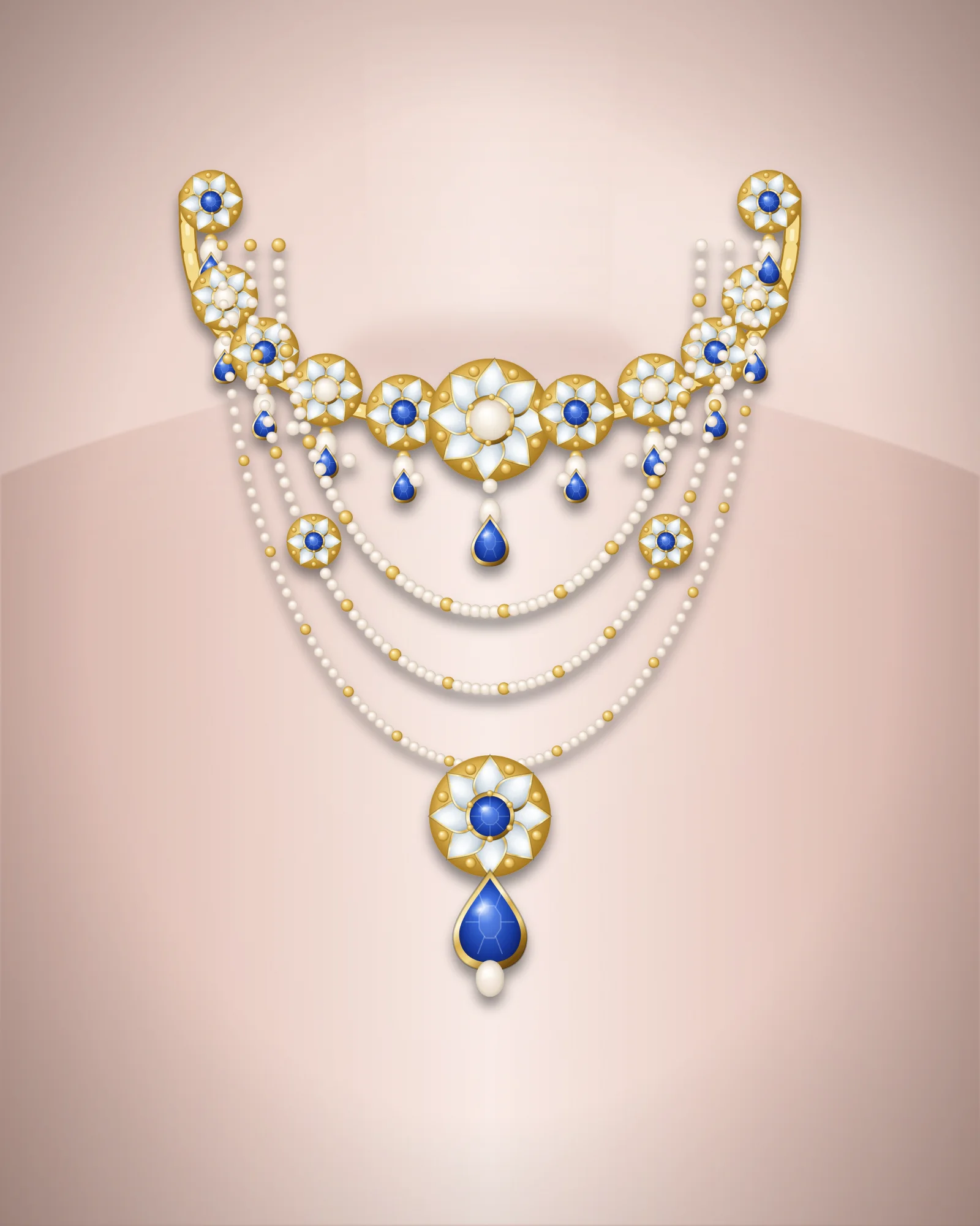 Kesar Layered Bridal Set — bridal set by Jay Chamunda Imitation