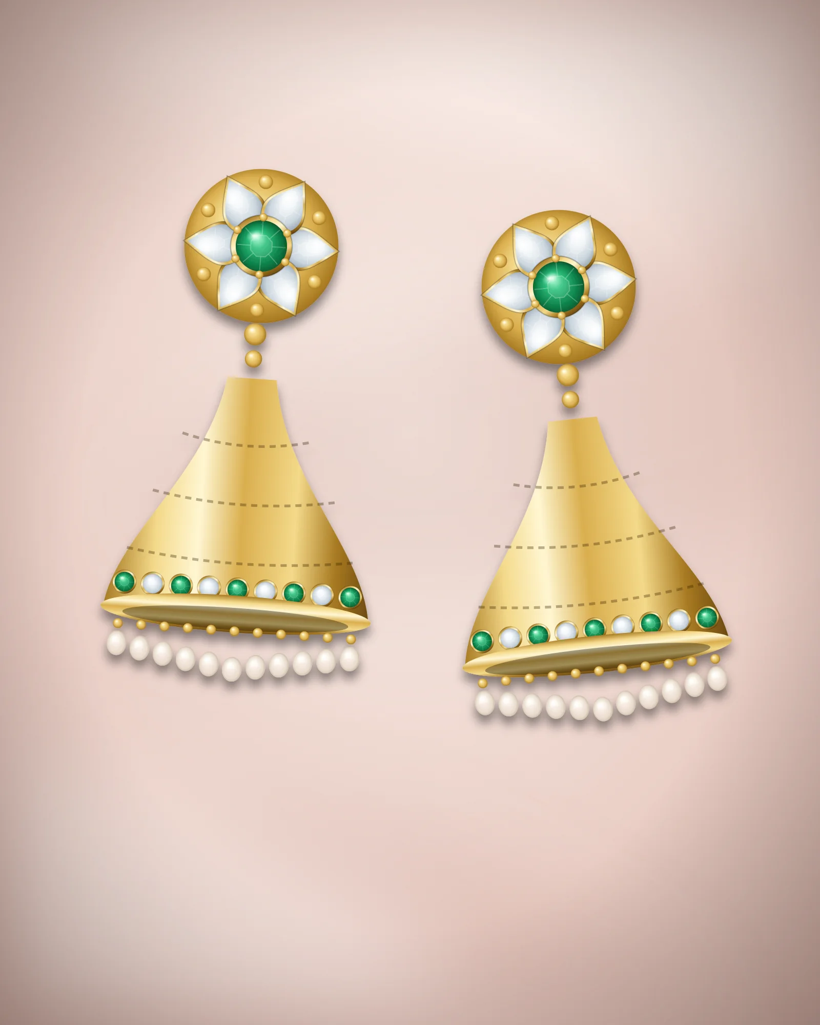 Bela Pearl Jhumka — jhumka by Jay Chamunda Imitation