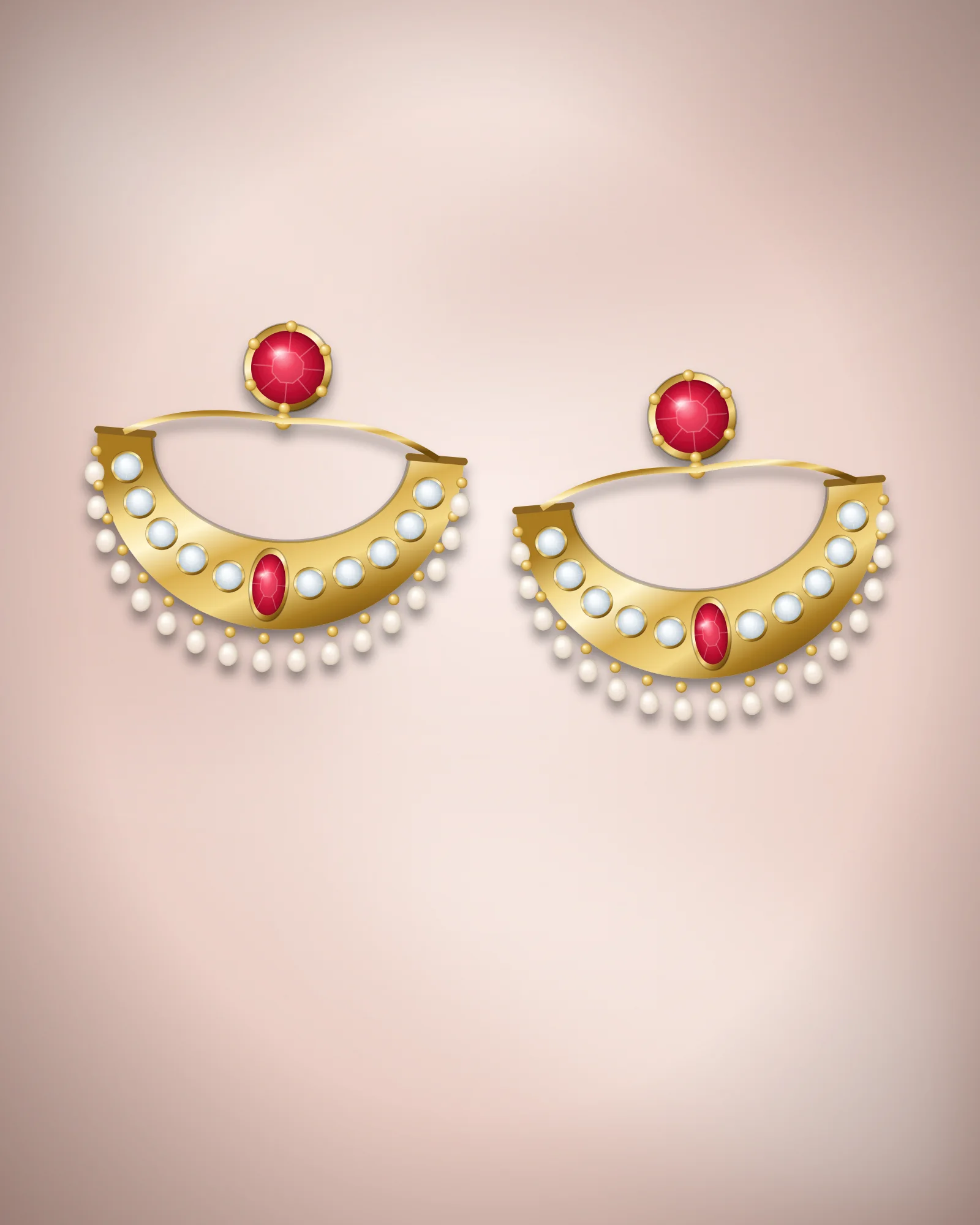 Mehfil Pearl Chandbali — chandbali by Jay Chamunda Imitation