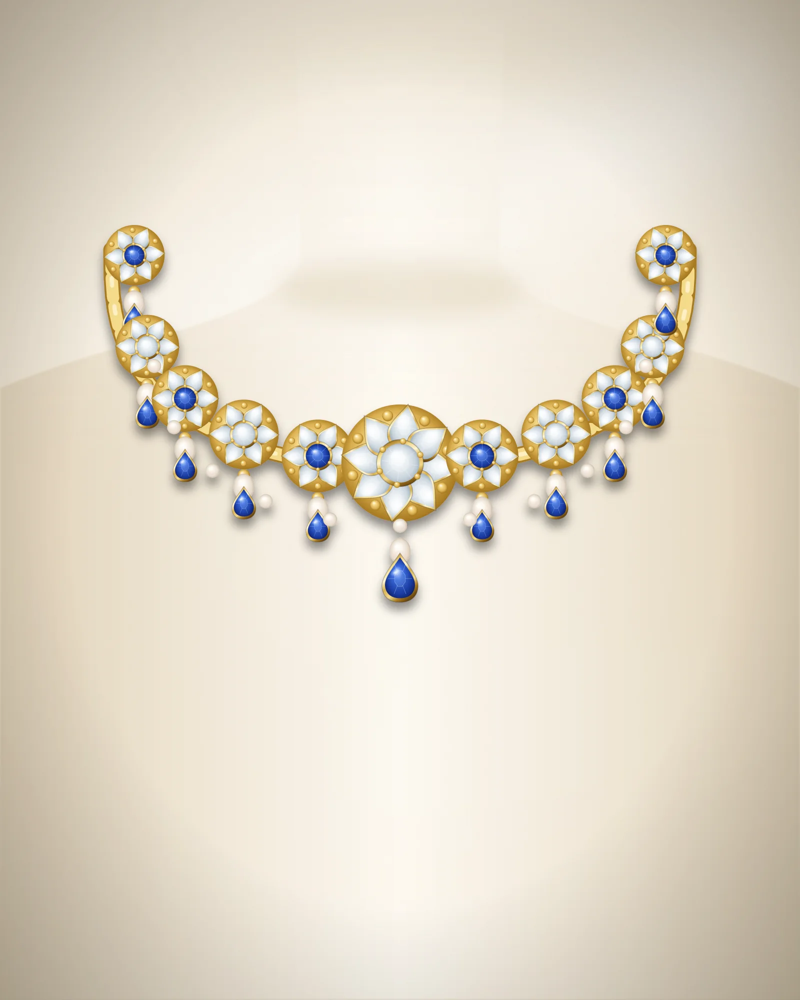 Noor Polki Choker — choker by Jay Chamunda Imitation