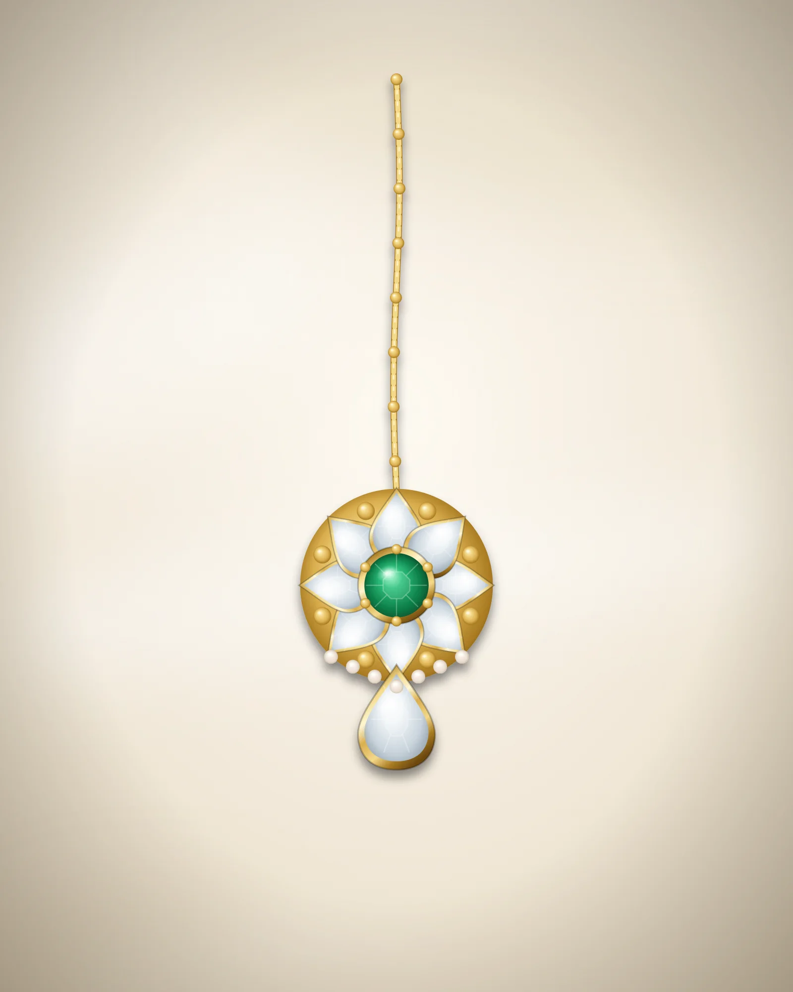 Harit Emerald Maang Tikka — maang tikka by Jay Chamunda Imitation