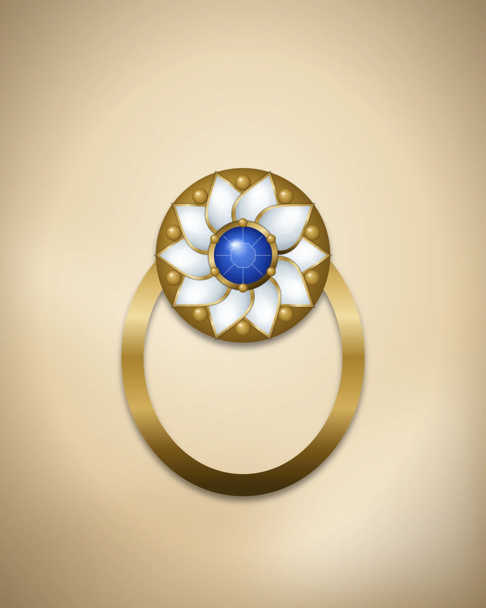 Neel Kamal Adjustable Ring — ring by Jay Chamunda Imitation