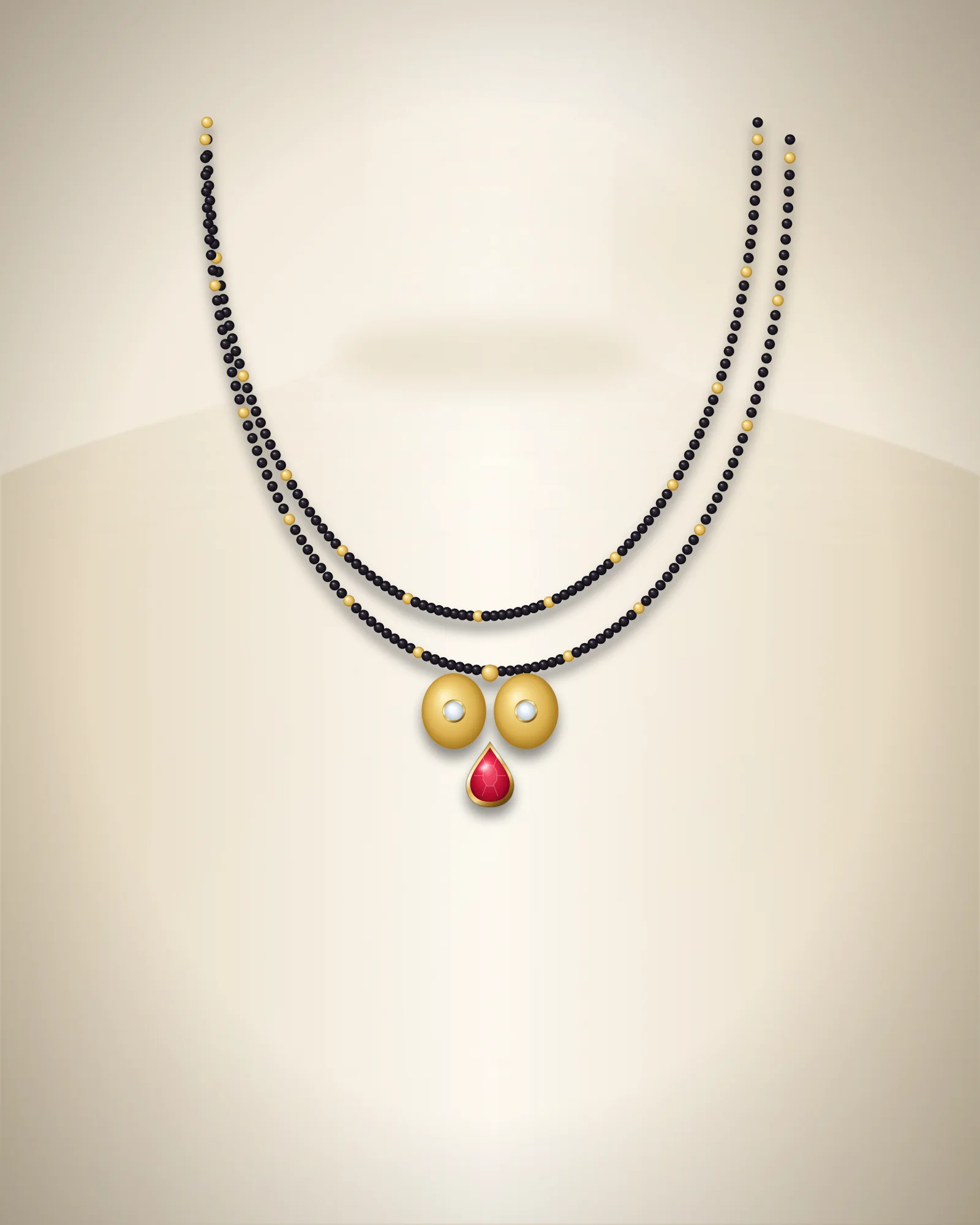 Saubhagya Twin Vati Mangalsutra — mangalsutra by Jay Chamunda Imitation